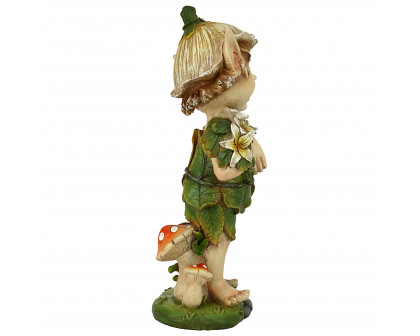 Toscano Pixie Elfin Gnome Garden Statue - Perry