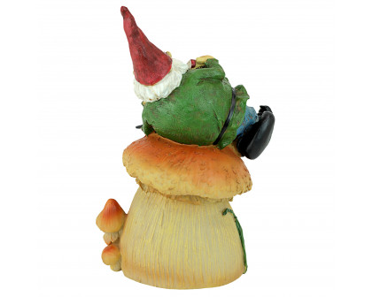 Toscano - Gnome Frog House Garden Statue