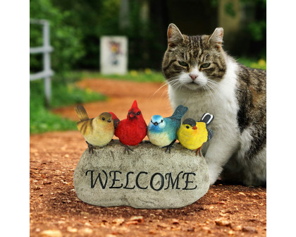 Toscano - Birdy Welcome Sign Garden Statue