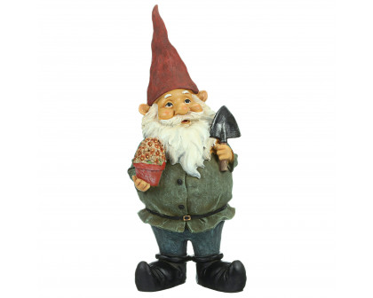 Toscano - Dagobert with Gifts Garden Gnome Statue