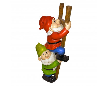 Toscano - Up the Ladder Climbing Garden Gnome Statue