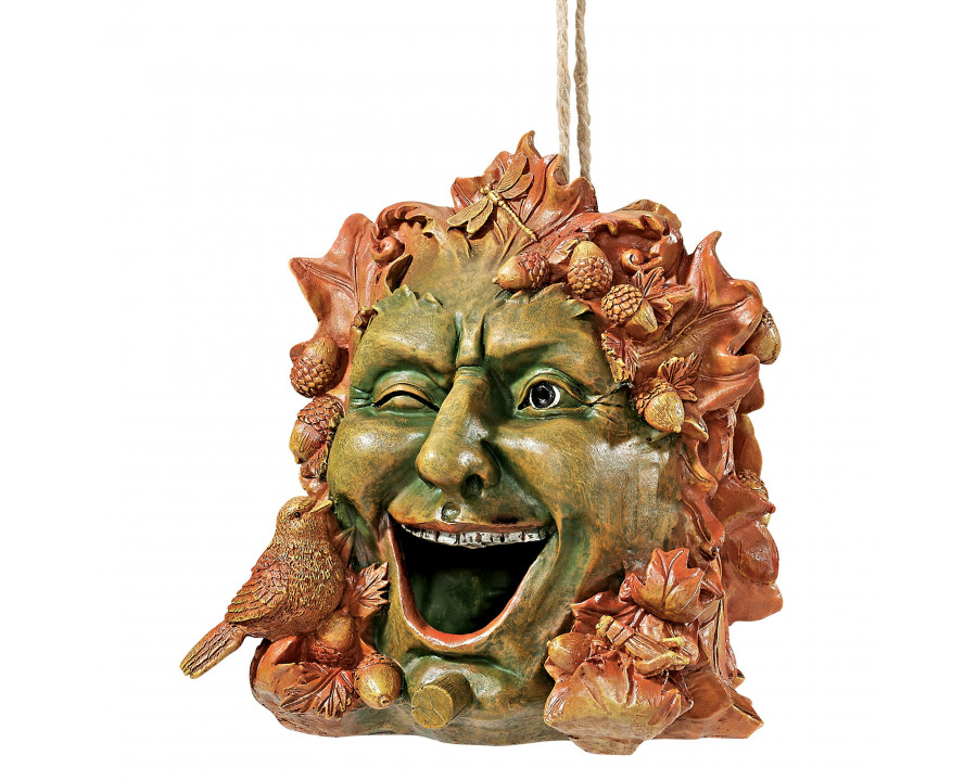 Toscano - Laughing Greenman Sculptural Hanging Bird House