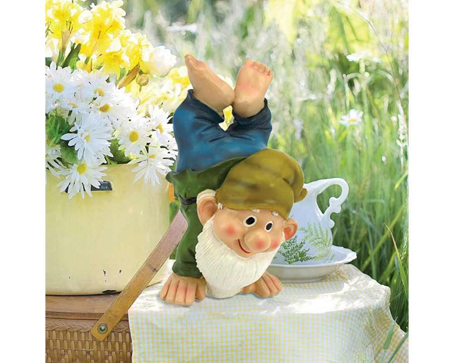 Toscano - Handstand Henry the Garden Gnome Statue