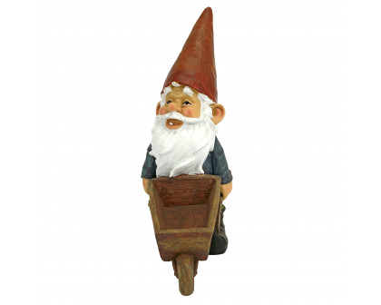 Toscano - Wheelbarrow Willie Garden Gnome Statue