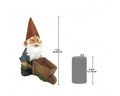 Toscano - Wheelbarrow Willie Garden Gnome Statue