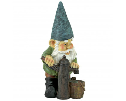 Toscano - Water Pump Pete Garden Gnome Statue