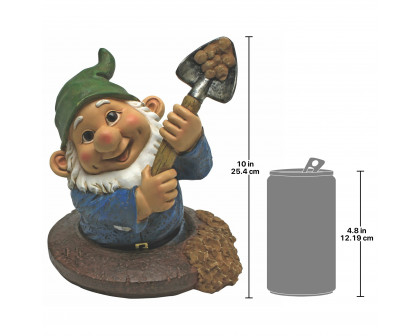 Toscano - Shoveling Samthe Garden Gnome Statue