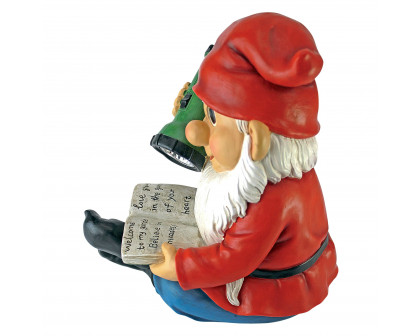 Toscano - Flashlight Freddie Solar Garden Gnome Statue