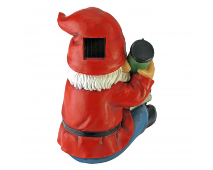 Toscano - Flashlight Freddie Solar Garden Gnome Statue