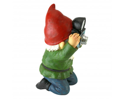 Toscano - Smile For Me Solar Garden Gnome Statue