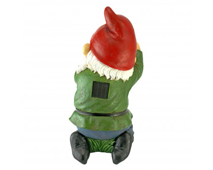 Toscano - Smile For Me Solar Garden Gnome Statue