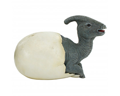 Toscano Prehistoric Parasaurolophus Dinosaur Egg Hatchling Garden Statue