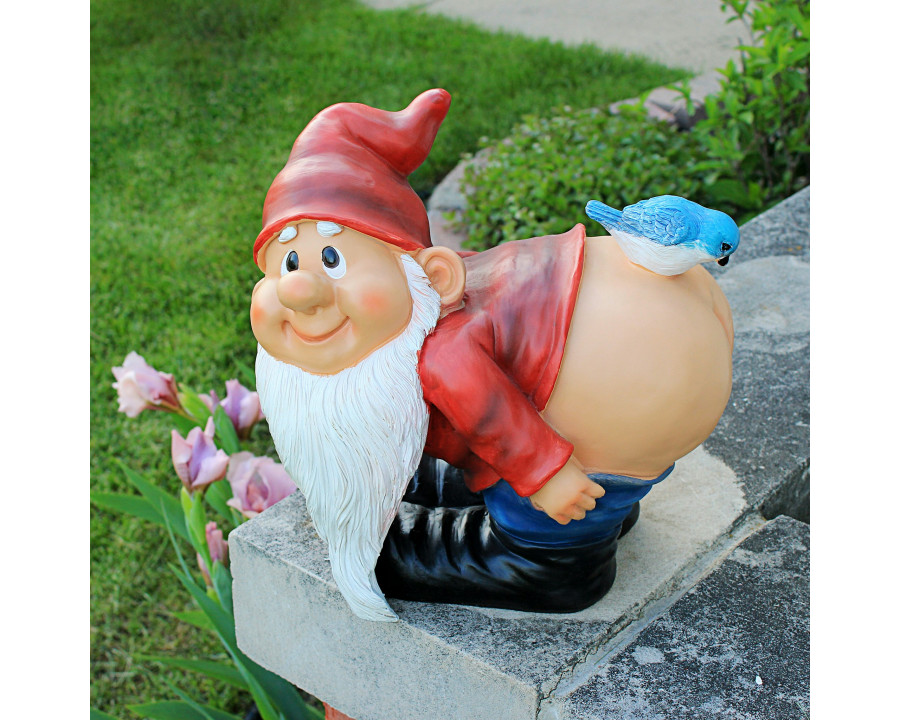 Toscano - Loonie Moonie Bare Buttocks Garden Gnome Statue