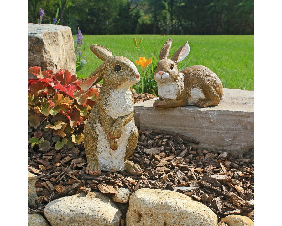 Toscano - Set of 2 Bashful and Hopper Garden Bunnies Collection