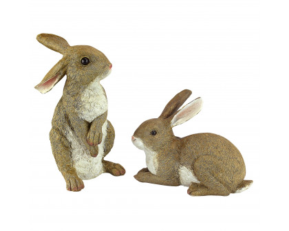 Toscano - Set of 2 Bashful and Hopper Garden Bunnies Collection