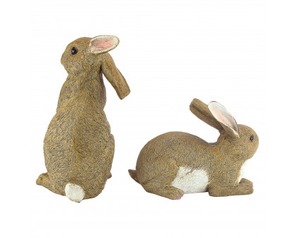 Toscano - Set of 2 Bashful and Hopper Garden Bunnies Collection