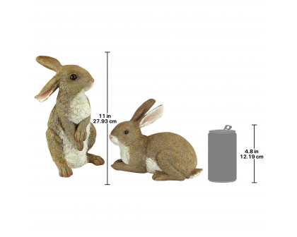 Toscano - Set of 2 Bashful and Hopper Garden Bunnies Collection