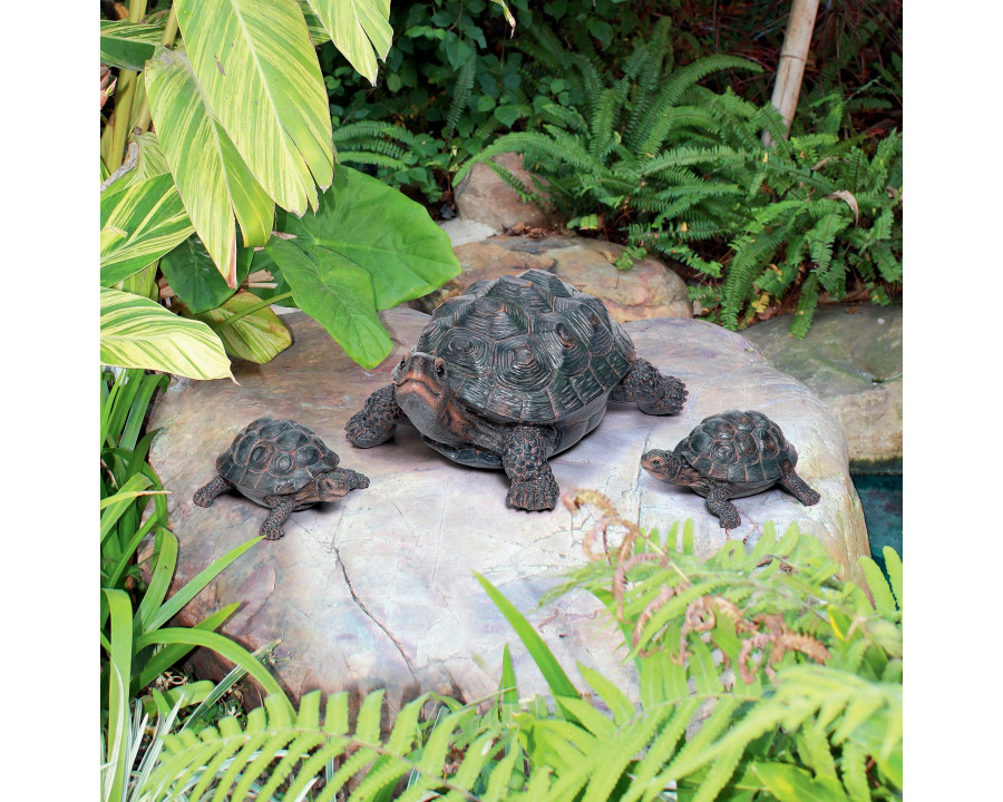 Toscano - Turtle Tribe Garden Tortoise Family Statues