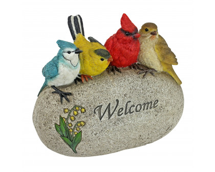 Toscano - Birdy Welcome Sign Garden Statue