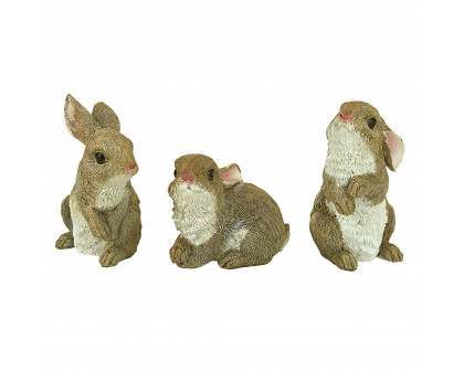 Toscano - Set of 3 The Bunny DenGarden Rabbit Statue