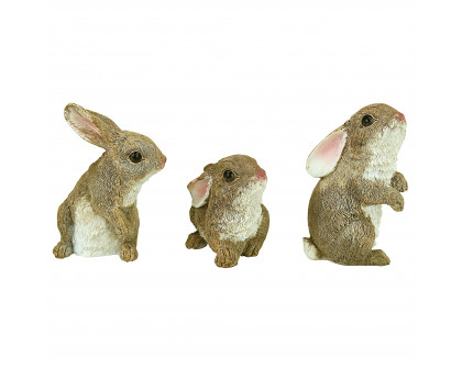 Toscano - Set of 3 The Bunny DenGarden Rabbit Statue