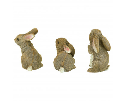 Toscano - Set of 3 The Bunny DenGarden Rabbit Statue