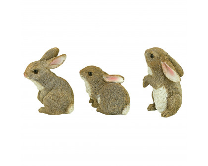 Toscano - Set of 3 The Bunny DenGarden Rabbit Statue