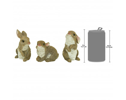 Toscano - Set of 3 The Bunny DenGarden Rabbit Statue