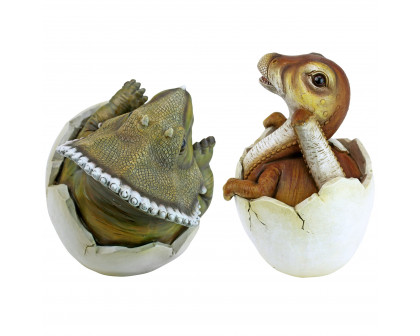 Toscano - Jurassic Dinosaur Egg Hatchling Garden Statues