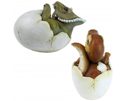 Toscano - Jurassic Dinosaur Egg Hatchling Garden Statues