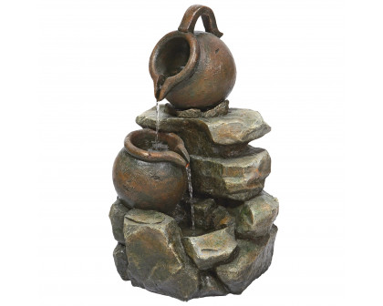 Toscano - LaTaverna Cascading Urns Illuminated Garden Fountain