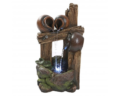 Toscano - The Cascading Urns of Ravello Illuminated Garden Fountain