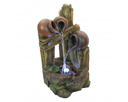 Toscano - The Cascading Urns of Ravello Illuminated Garden Fountain