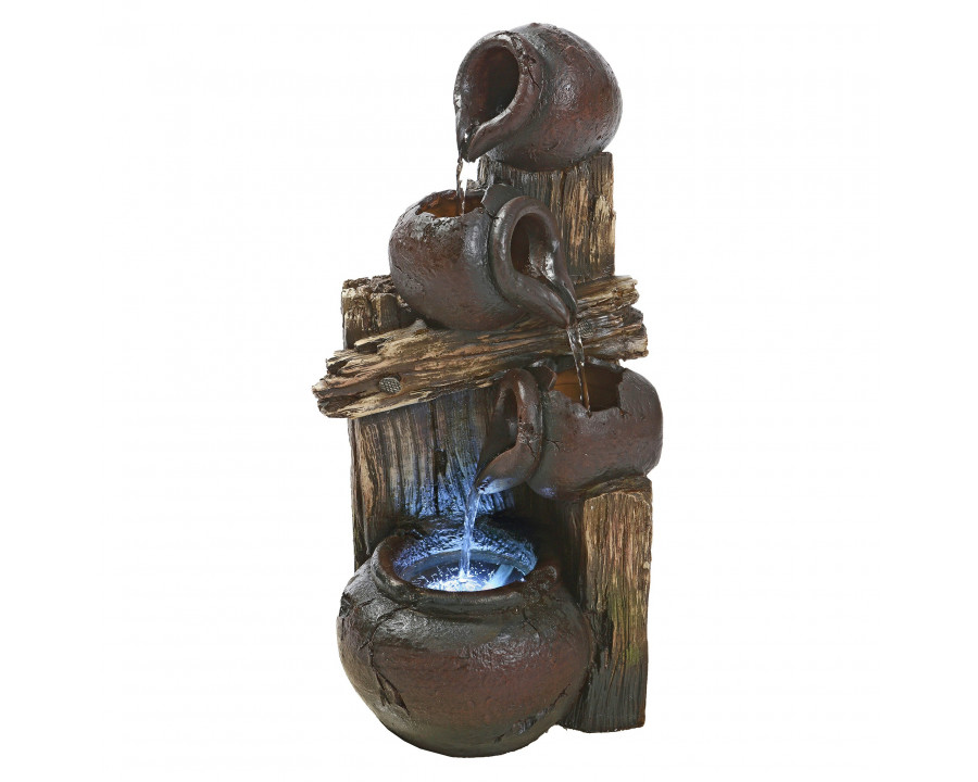 Toscano - Casa Chianti Cascading Urns Illuminated Garden Fountain