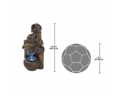 Toscano - Casa Chianti Cascading Urns Illuminated Garden Fountain