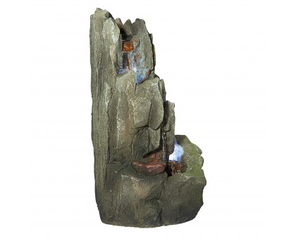 Toscano - Lost Falls Cascading Waterfall Illuminated Tabletop Fountain