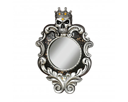 Toscano - The Fairest One of All Skull Sculptural Wall Mirror