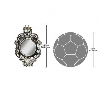 Toscano - The Fairest One of All Skull Sculptural Wall Mirror