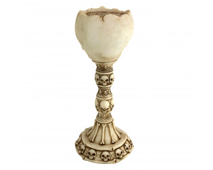 Toscano - Skullduggery Skull and Bones Sculptural Candlestick