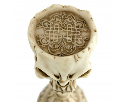 Toscano - Skullduggery Skull and Bones Sculptural Candlestick