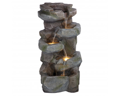 Toscano - Rocky Peak Cascading Waterfall Garden Fountain