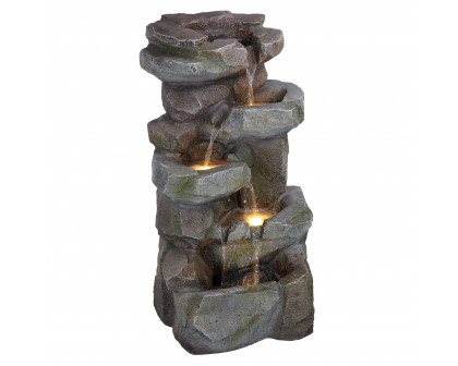 Toscano - Rocky Peak Cascading Waterfall Garden Fountain