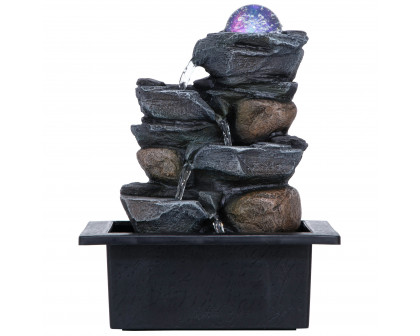 Toscano - Spinning Orb Calming Tabletop Waterfall Fountain