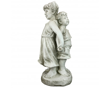 Toscano - Back to Back Brother and Sister Garden Children Statue