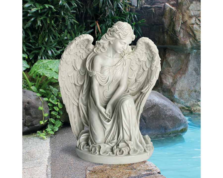 Toscano - Quiet Countenance Praying Angel Garden Statue