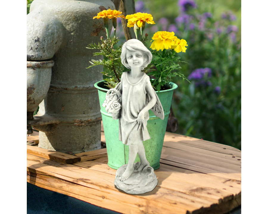 Toscano - Rose Garden Fairy with Basket Statue