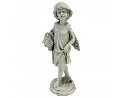 Toscano - Rose Garden Fairy with Basket Statue