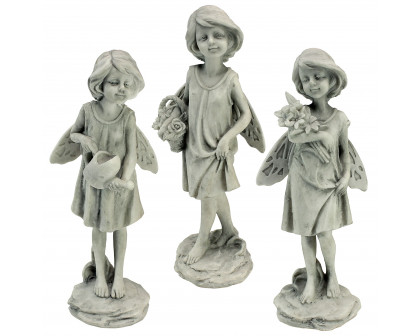 Toscano - Set of 3 Rose Garden Fairy Statues