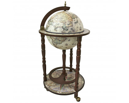 Toscano - Sixteenth-Century Durata Replica Globe Bar Cabinet