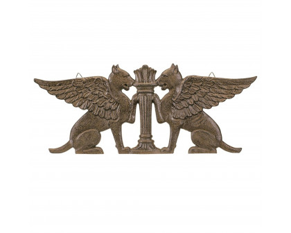 Toscano - Griffin Ornamental Iron Architectural Pediment